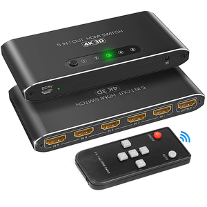 <strong>hdmi</strong> 2.1 5 in 1 Out <strong>Switch</strong> with 5 Walt Adopter 4k <strong>hdmi</strong> Splitter Cable Multi <strong>Switch</strong> Switcher Hub <strong>hdmi</strong> <strong>Switch</strong> Splitter 5 in 1