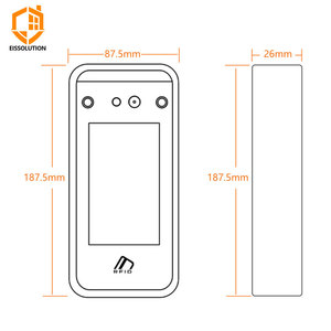 EISSolution <strong>Software</strong> Cloud LInux 2 in 1 4.3 Inch Touch Screen Biometric <strong>Access</strong> <strong>Control</strong> Terminal System Face Recognition Machine - Product Image 3