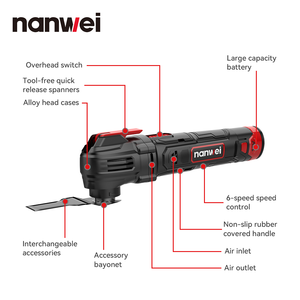 NANWEI Heavy Duty 6gear Cordless <strong>Oscillating</strong> <strong>Tool</strong> Compatible with Quick-Lock Change System 4&deg; Swing Angle <strong>Oscillating</strong> <strong>Multi</strong>-<strong>Tool</strong> - Product Image 4