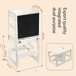 ソリッドウッド折りたたみ式安全ステップスツールキッズテーブルキッチン学習タワー幼児用ダイニング病院用寝室用学校用 - Product Image 6