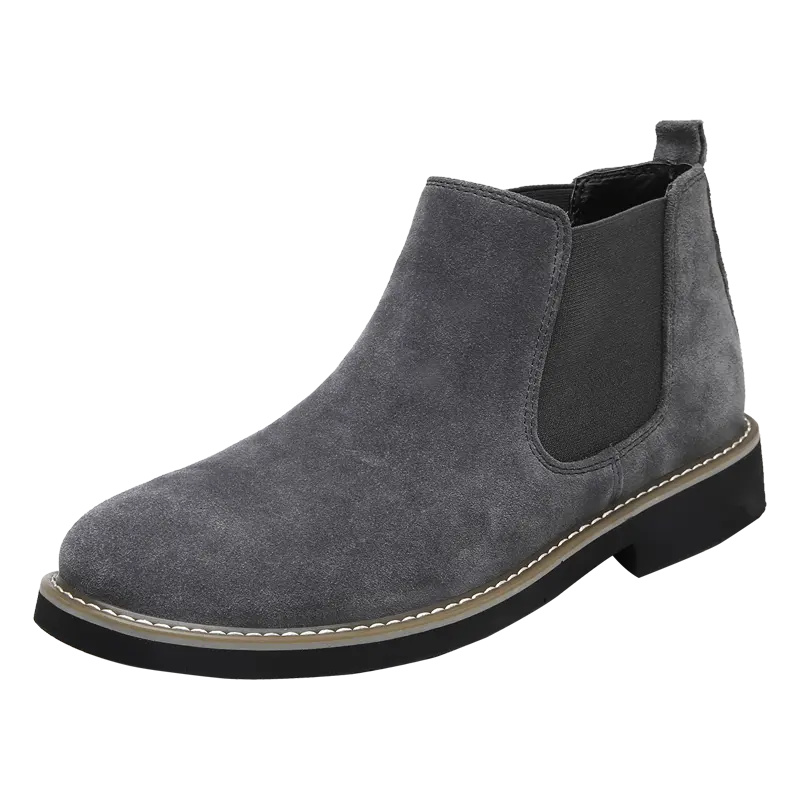 Bottines Chelsea noires en cuir suédé pour hommes, chaussures à la mode, taille 45 46, vente en gros et personnalisées