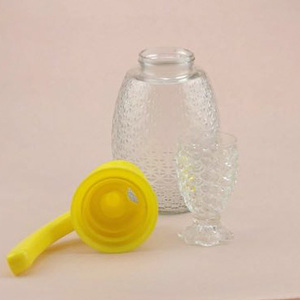 1500ml Glass Water Jar 180ml Cups for Tea Coffee <strong>Juice</strong> Jug with Carved Fish Strip Surface for Kitchen Use - Product Image 2