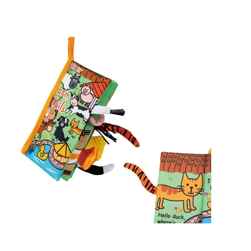 2023 libros para niños juguetes educativos superventas personalizados diferentes animales tienen colas pequeñas libro juguetes de peluche fabricación barata