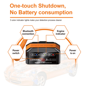 AndroidおよびIOS用の無料アプリMaxobdプロフェッショナル自動車スキャナーOBD2 Bluetooth診断ツールKonnwei Kw905コードリーダー - Product Image 6