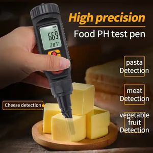 Penguji PH makanan bahan logam, PH Meter Digital tanah menembus suhu detektor PH daging logam untuk Keju roti - Product Image 5