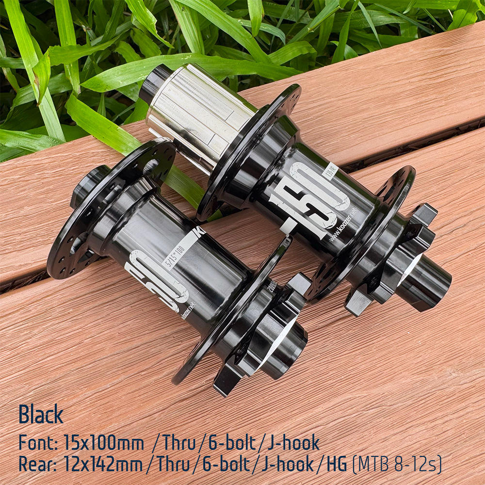 Avant noir 15x100 + Arrière 12x142 / HG-32H / 6-Boulons / J-Bend