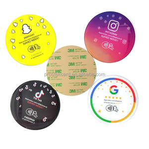 แผ่นเมนูทรงกลมทำจากพีวีซีและอะคริลิค Google NFC แผ่นสี่เหลี่ยมสำหรับรีวิว Google - Product Image 2
