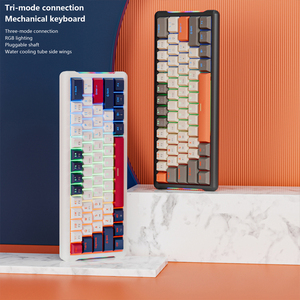 3モードキーボードカスタマイズされたホットスワップ可能なゲーミングコンピューターBluetoothワイヤレスメカニカルキーボード - Product Image 4