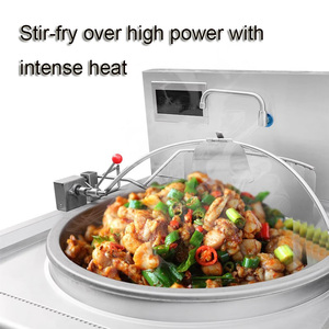 20kW 30 ~ 70L thép không gỉ điện công suất lớn tự động xào nấu ăn Chảo máy thương mại Nhà hàng cơm chiên - Product Image 4