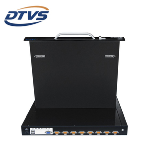 DTVS KVMスイッチLCD VGA OSDホットキースイッチング8入力1出力KVMコンソール17 19インチスクリーンカスケードキャビネットデザイン - Product Image 3