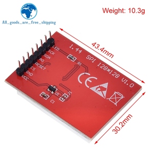 Modulo Display LCD TFT TZT 5V 3.3V 1.44 pollici 128*128 colore Sreen SPI compatibile per Arduino mega2560 STM32 SCM 51