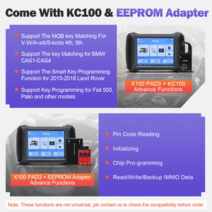 X100 PAD3 Auto Key Programming Scan Tool Vollsystem OBD2 Diagnose scanner IMMO FCA ECU Codierung mit 38 Reset-Funktionen