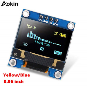 Aokin 0.96 "Inch Blue I2C IIC Serial 128x64 OLED LCD LED SSD1306 LCD Screen Module für Arduino für Raspberry Pi Display Screen