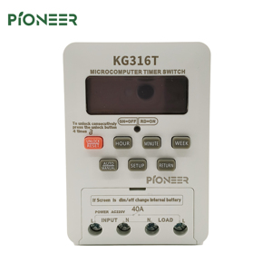 สวิตช์จับเวลาแบบดิจิทัลตั้งโปรแกรมได้ KG316T จอแสดงผล LCD