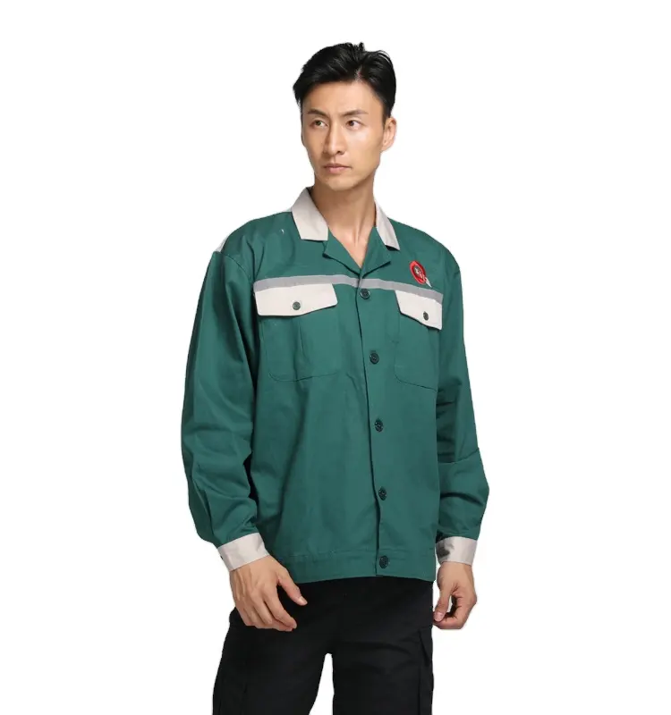 ZX OEM chaqueta de trabajo tiendas de conveniencia supermercados gasolineras personal primavera otoño desgaste personalizado equipo Logo etiqueta