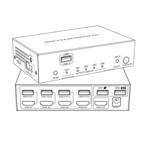 4k60 <strong>KVM</strong> <strong>Switch</strong> 4x1 Support USB 3.0 <strong>Kvm</strong> <strong>Switch</strong> <strong>4</strong> Port IR Remote Button Control hdmi <strong>Kvm</strong> <strong>Switch</strong>