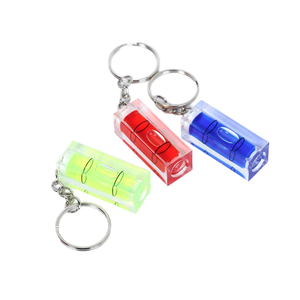 Clear Plastic Acrylic Keychain Spirit <strong>Level</strong> Keyring High <strong>Precision</strong> Spirit <strong>Level</strong> <strong>Block</strong> Vial - Product Image 1
