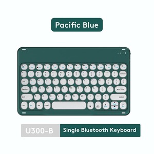Mini teclado Bluetooth Teclas redondas Teclado recargable inalámbrico Bluetooth de 10 pulgadas Teclado de diseño compacto Delgado verde oscuro