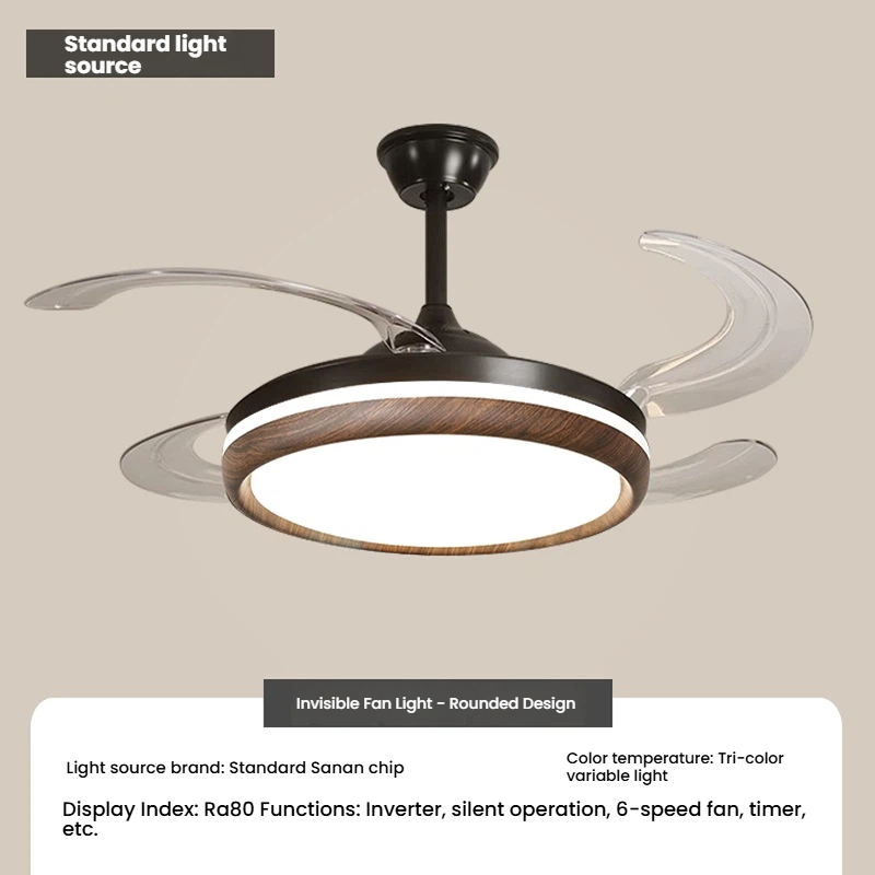 Regular-walnut color-arc fan lights