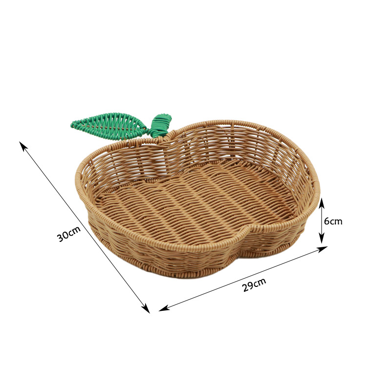 Grand panier tressé en forme de pomme