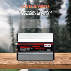 2000瓦功率逆变器12v 24v 48v Dc至交流110v 230v改进型正弦波逆变器，带遥控和数字显示