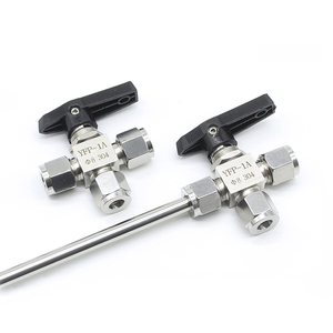 Mini açı küresel vana enstrüman 1/4 "OD 6000psi sıkıştırma tüpü 3 yollu çift yüksük uydurma paslanmaz çelik küresel vanalar - Product Image 4