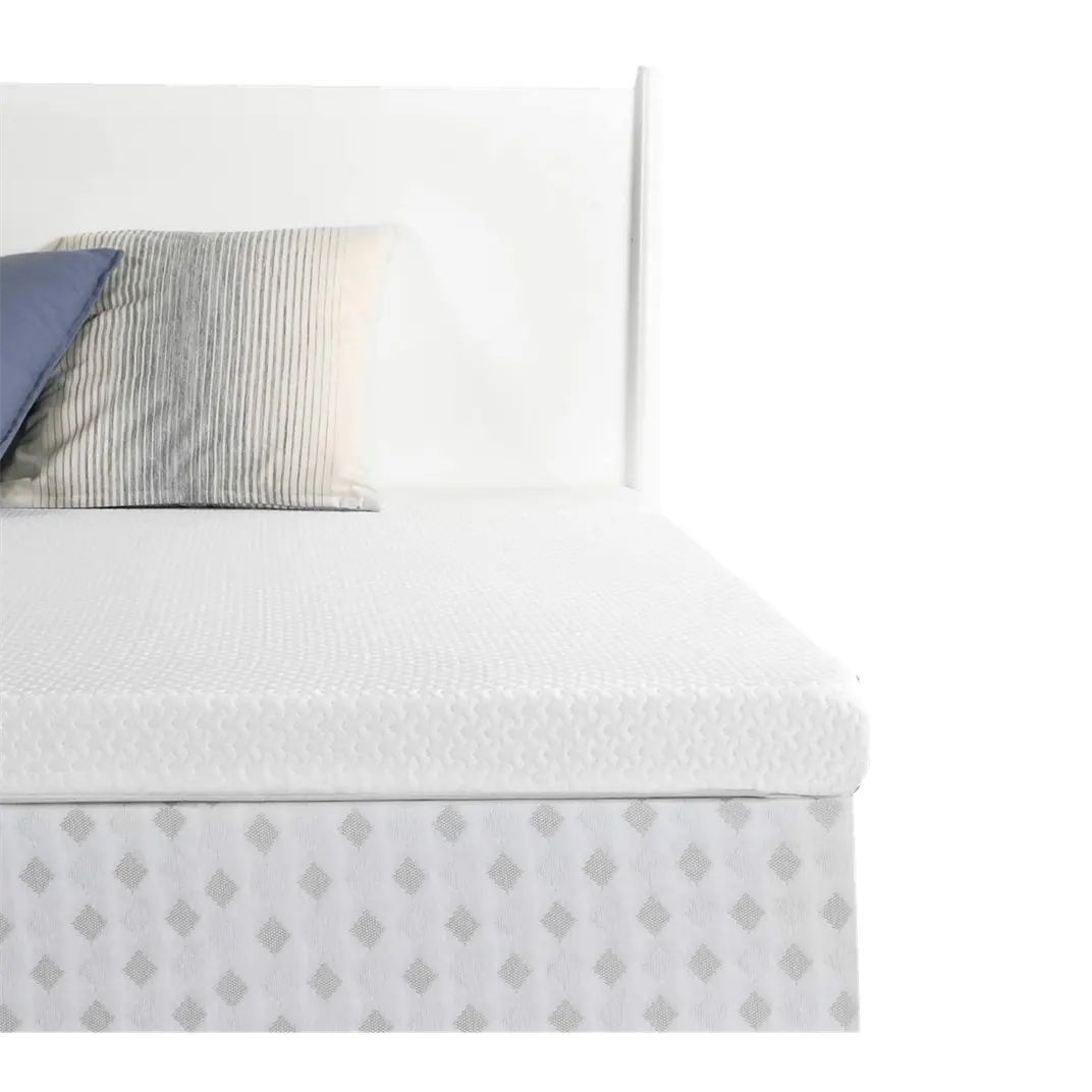 3 inç yüksek yoğunluklu hafızalı köpük şilte Topper yatak pedi ile çıkarılabilir ve yıkanabilir kapak