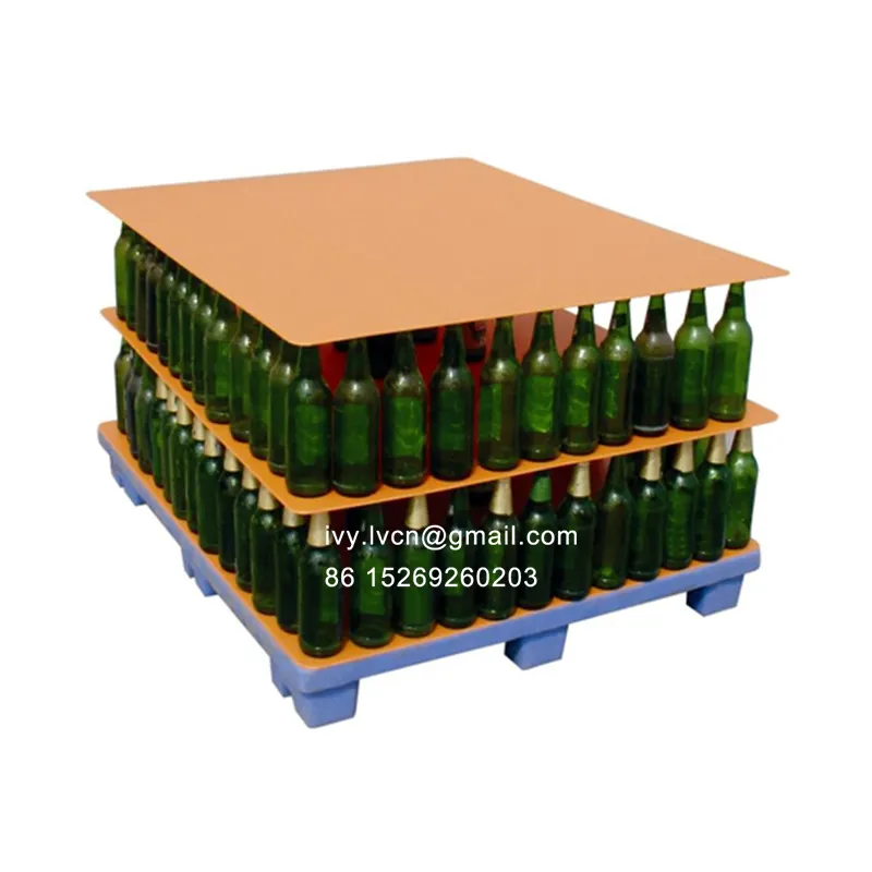 Glass bottles Cans corflute Corrugated pp hollow plastic pallet layer pad