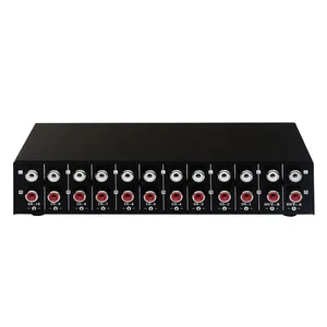 Conmutador de selección de señal de audio de 10 entradas/2 salidas Interfaz RCA bidireccional Conmutador de audio/altavoz Producto Accesorios de audio y video