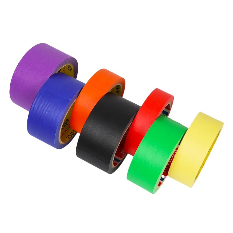 Tubo personalizado de 38mm Cor pura personalizada Pintor Multicolor Washi Tape Fita adesiva decorativa adesiva