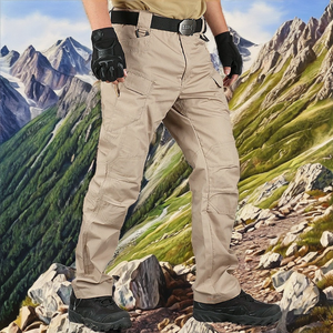 Phụ Nữ Cô Gái Thông Minh Chiến Đấu Làm Việc Quần Màu Đen Đa-Túi Hành Động Bên Chống Cháy Chiến Thuật Phong Cách Vải Đầu Gối Pad Người Đàn Ông - Product Image 3