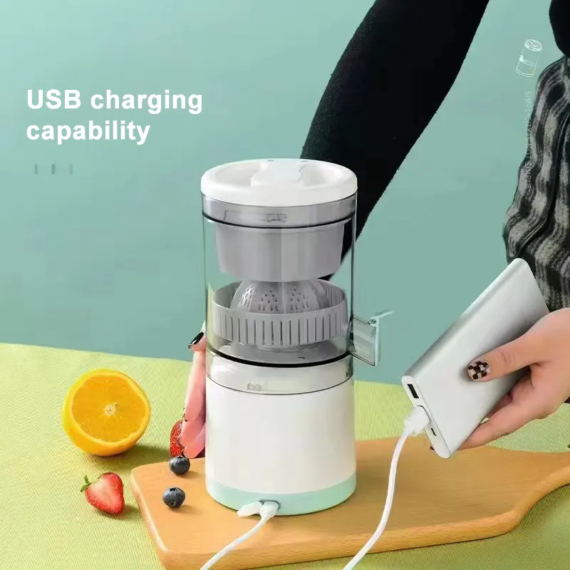 Exprimidor de cítricos eléctrico portátil Licuadora de masticación manos libres recargable para naranja limón