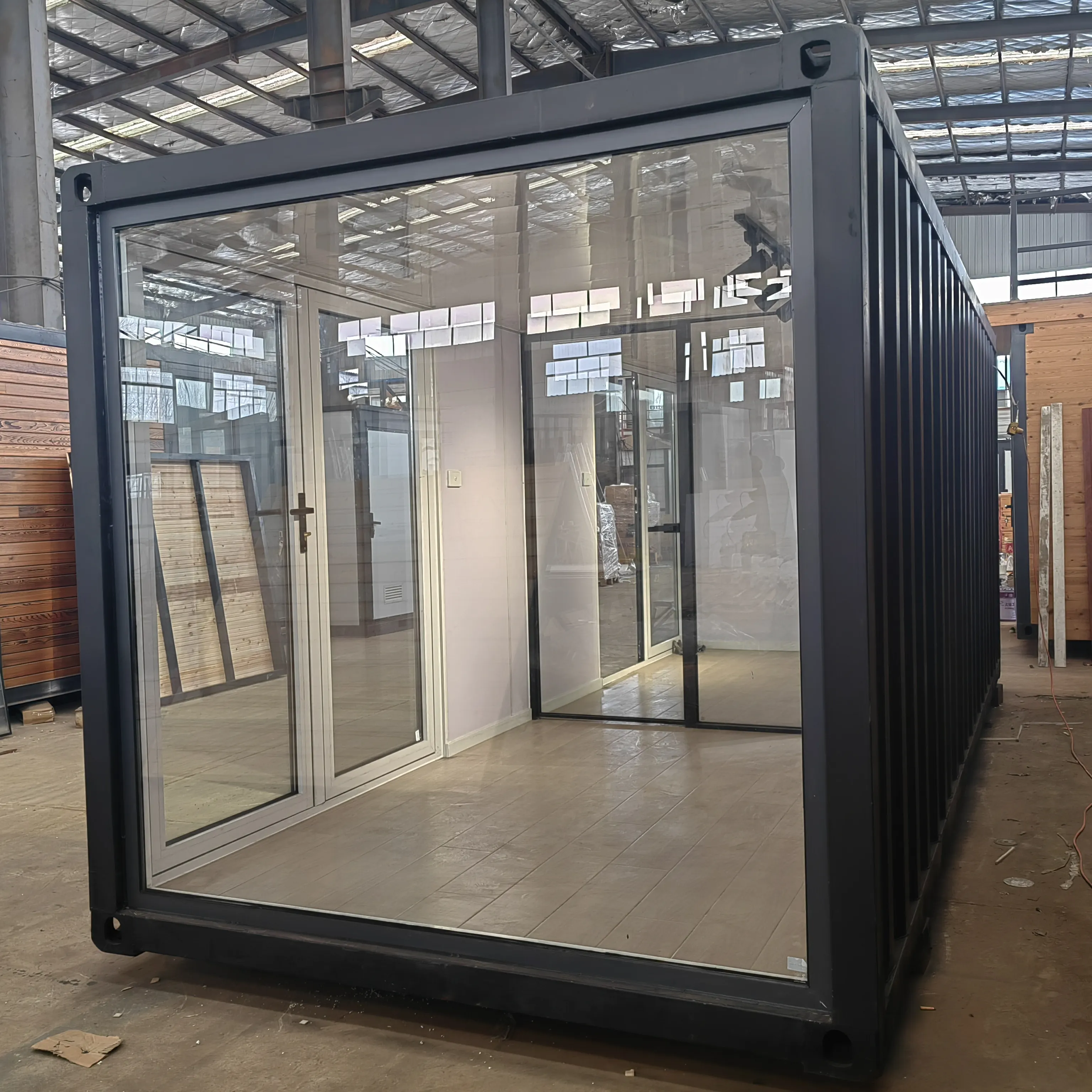 Schnellbau haltbares mobiles containerhaus 20 fuß modulares büro fabriziertes haus containerhaus