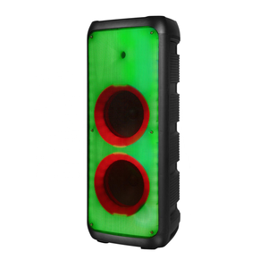 Dual 10 pulgadas Flaming Light Portable RGB LED Lighting Woofer USB AUX FM Función Home Karaoke Fiestas DC Fuente de alimentación - Product Image 2