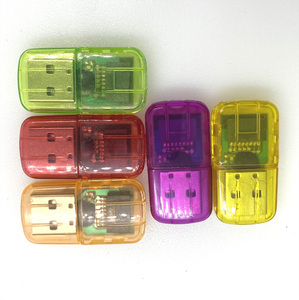 Khe cắm duy nhất mini tf đầu đọc thẻ <span class=keywords><strong>usb</strong></span> 2.0 với nắp bộ chuyển đổi bộ nhớ trình điều khiển-miễn phí rõ ràng đầu đọc thẻ nhà sản xuất nhà cung cấp - Product Image 1
