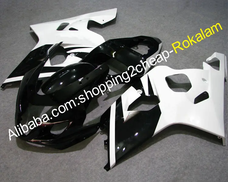 K4 04 05 Fairing için Suzuki GSX-R 600/750 2004 2005 parçaları GSXR600 GSXR750 beyaz siyah ABS plastik motosiklet