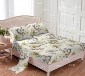 High Quality King <strong>Size</strong> Bed <strong>Sheet</strong> Set Light Color Flat and Fitted <strong>Sheet</strong> 4 Pieces Queen <strong>Size</strong> <strong>Sheet</strong> for Bed - Product Image 1
