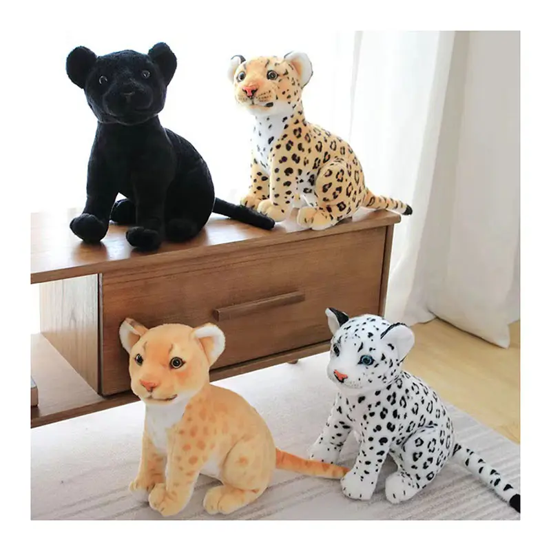 Mainan binatang lembut Squishy mainan boneka kucing nero panther hitam populer mainan mewah macan tutul nakal