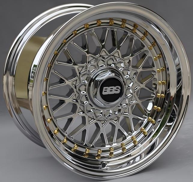Chrome + Rivet doré