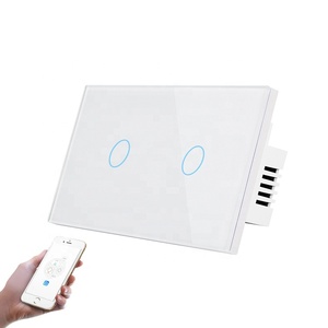 带遥控的无线灯开关无中性Wifi开关双触摸面板 - Product Image 1