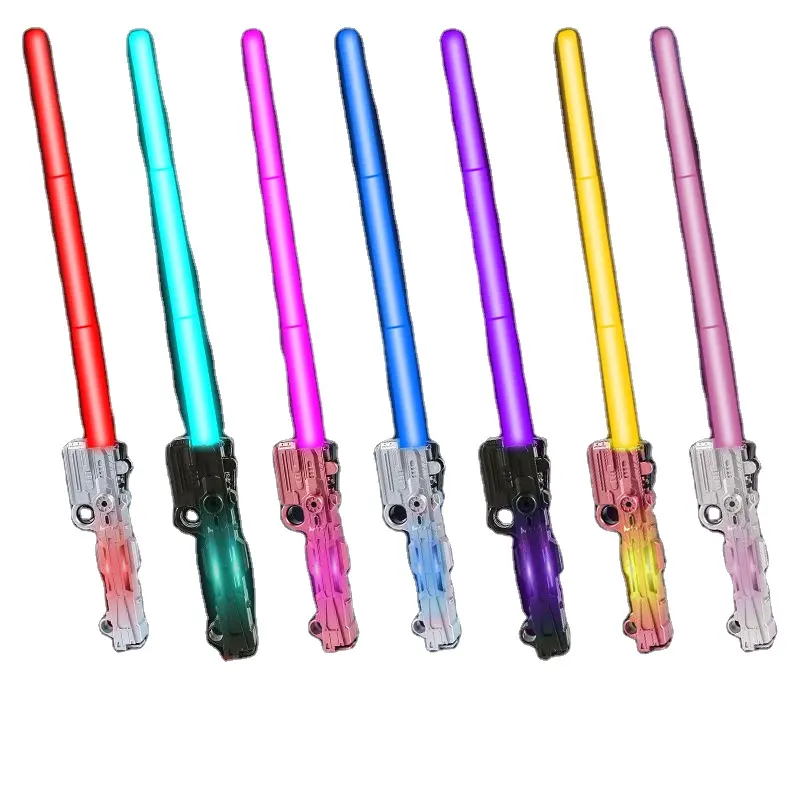 2023 Sables de luz recargables RGB 7 colores Star the Wars con FX Sound 2 en 1 Espada de luz LED de doble hoja