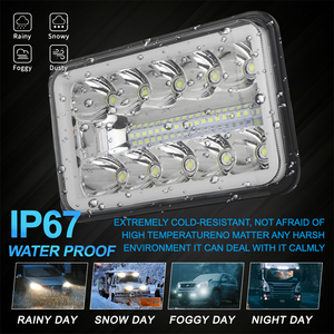 जीप ऑफ-रोड लाइट के लिए ड्राल के साथ <span class=keywords><strong>5</strong></span> इंच का आयताकार नेतृत्व किया हेडलाइट, 4x6 एलईडी हेडलाइट लाइट लाइट के सहायक दीपक - Product Image 5