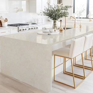 Nhà máy tùy chỉnh phong cách hiện đại cararra Trắng Nhân Tạo Quartz slab không thấm nước thân thiện với môi trong nhà Countertop bảng Top Vanity - Product Image 4