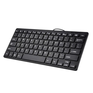 Teclado 78 teclas Mute Ultra delgado con cable Mini interfaz USB Computadora de escritorio Teclado de idioma pequeño - Product Image 1