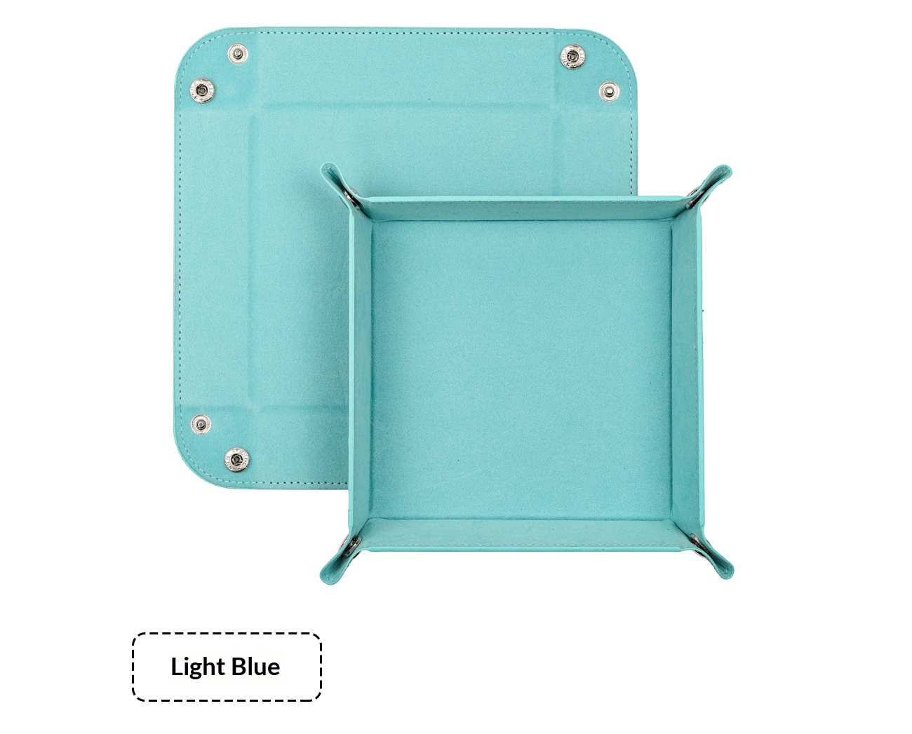 Tela de terciopelo cuadrada grande-azul claro-2222cm