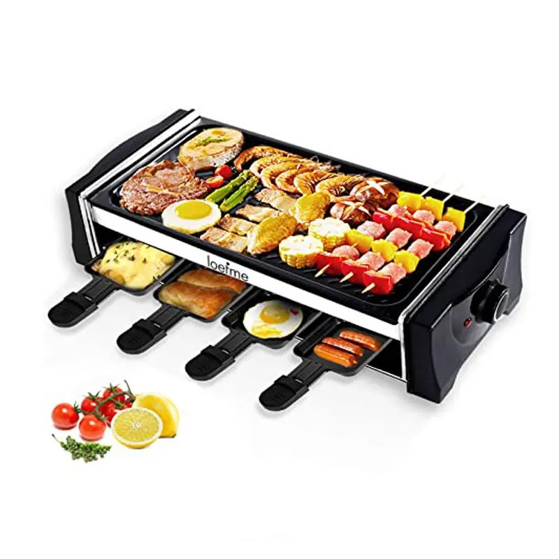 Portable 2 in 1 with Adjustable temperature control Smokeless Indoor Grill Outdoor Electric Grills