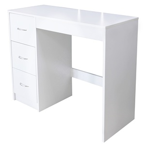OEM ODM White Home Office Furniture Wooden Study PC <strong>Table</strong> <strong>Computer</strong> Desk with 3 Drawers - Product Image 1
