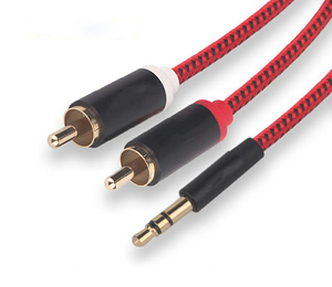 Factory OEM Audio Cable, Lotus Head <strong>RCA</strong> to DC 3.5mm Plug Audio Adapter Cable - Product Image 2