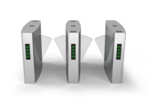 Eissolution EI-Y004S çift çip kanatlı bariyer turnike kapısı yüksek trafik alanları için ağır güvenli QR kod girişi - Product Image 2
