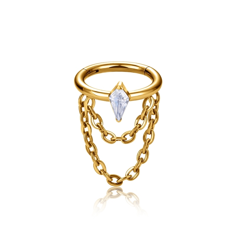 Gold Lozenge CZ